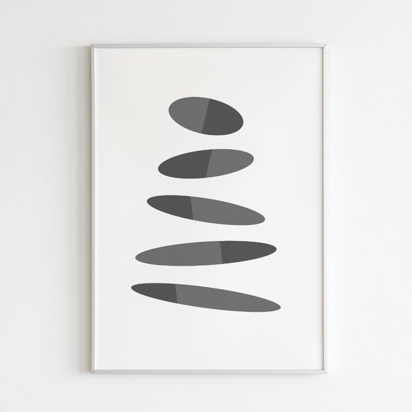 Equilibrium Zen Stones minimalist wall art - Picture 2 of 2